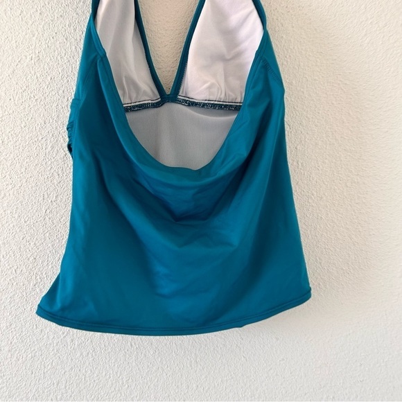 Tommy Bahama Women Swimsuit Top Small Turquoise Halter Neck Padded Vacation - Picture 5 of 8